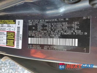 Zdjęcie 12 z 12 samochodu: 2010 TOYOTA TUNDRA DOUBLE CAB SR5 VIN:5TFRY5F10AX096380 - miniatura