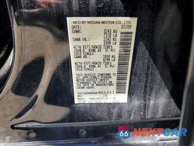 Zdjęcie 13 z 13 samochodu: 2010 INFINITI QX56 BASE VIN:5N3ZA0ND0AN901411 - miniatura
