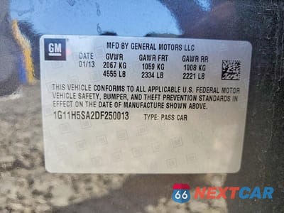 Zdjęcie 12 z 12 samochodu: 2013 CHEVROLET MALIBU LTZ VIN:1G11H5SA2DF250013 - miniatura