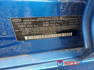 Zdjęcie 12 z 12 samochodu: 2019 HYUNDAI SONATA SE VIN:5NPE24AF5KH747903 - miniatura