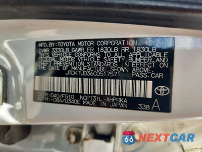 Zdjęcie 13 z 13 samochodu: 2012 TOYOTA YARIS 5-DOOR LE VIN:JTDKTUD36CD517571 - miniatura