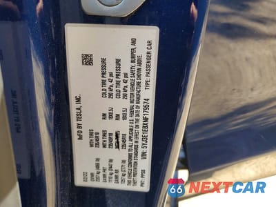 Zdjęcie 13 z 13 samochodu: 2022 TESLA MODEL 3 VIN:5YJ3E1EBXNF179574 - miniatura