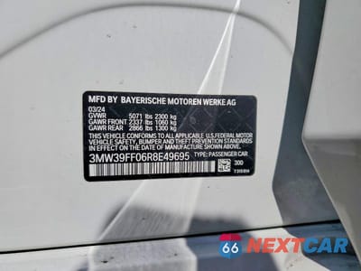Zdjęcie 12 z 12 samochodu: 2024 BMW 330E VIN:3MW39FF06R8E49695 - miniatura