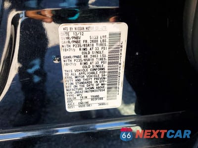 Zdjęcie 13 z 13 samochodu: 2013 NISSAN MURANO S VIN:JN8AZ1MU7DW207554 - miniatura
