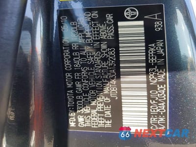 Zdjęcie 12 z 12 samochodu: 2010 TOYOTA YARIS BASE VIN:JTDBT4K30A1392083 - miniatura