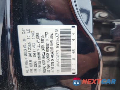 Zdjęcie 12 z 12 samochodu: 2007 ACURA TL TYPE S VIN:19UUA76567A022679 - miniatura