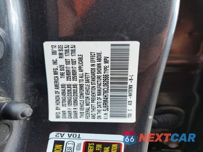 Zdjęcie 13 z 13 samochodu: 2012 HONDA CR-V EXL VIN:5J6RM4H78CL062666 - miniatura