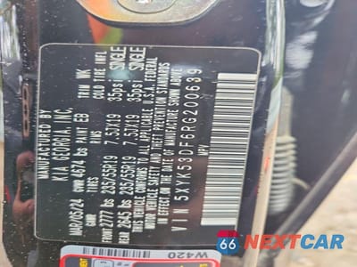 Zdjęcie 12 z 12 samochodu: 2024 KIA SPORTAGE SX PRESTIGE VIN:5XYK53DF6RG200639 - miniatura