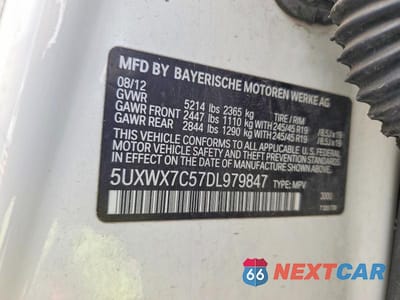 Zdjęcie 13 z 13 samochodu: 2013 BMW X3 XDRIVE35I VIN:5UXWX7C57DL979847 - miniatura