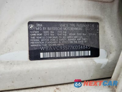 Zdjęcie 12 z 12 samochodu: 2007 BMW 328 XI VIN:WBAVC93577K034845 - miniatura