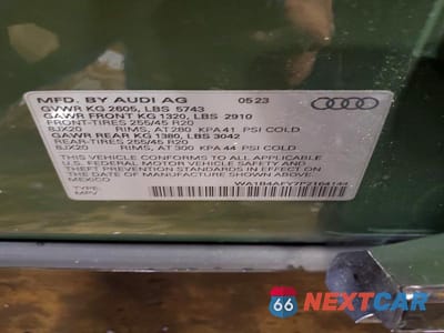 Zdjęcie 14 z 14 samochodu: 2023 AUDI SQ5 PREMIUM PLUS VIN:WA1B4AFY7P2164144 - miniatura