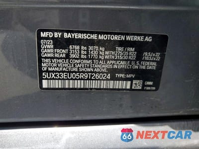 Zdjęcie 13 z 13 samochodu: 2024 BMW X5 M60I VIN:5UX33EU05R9T26024 - miniatura