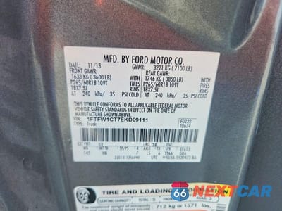 Zdjęcie 12 z 12 samochodu: 2014 FORD F150 SUPERCREW VIN:1FTFW1CT7EKD09111 - miniatura