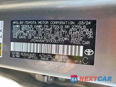 Zdjęcie 12 z 12 samochodu: 2024 TOYOTA CROWN LIMITED VIN:JTDAAAAF5R3030777 - miniatura