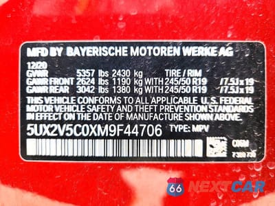 Zdjęcie 14 z 14 samochodu: 2021 BMW X4 XDRIVEM40I VIN:5UX2V5C0XM9F44706 - miniatura