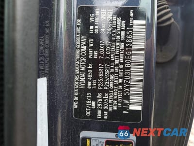Zdjęcie 13 z 13 samochodu: 2014 HYUNDAI SANTA FE SPORT 2.4L VIN:5XYZU3LB0EG138651 - miniatura