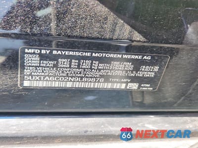 Zdjęcie 13 z 13 samochodu: 2022 BMW X5 XDRIVE45E VIN:5UXTA6C02N9L89878 - miniatura