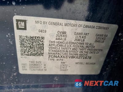 Zdjęcie 13 z 13 samochodu: 2019 CHEVROLET EQUINOX LT VIN:2GNAXKEV8K6271678 - miniatura