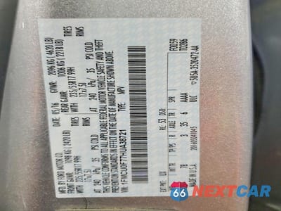 Zdjęcie 13 z 13 samochodu: 2017 FORD ESCAPE S VIN:1FMCU0F77HUA38721 - miniatura