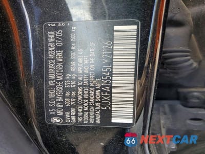 Zdjęcie 12 z 12 samochodu: 2005 BMW X5 3.0I VIN:5UXFA13545LY21126 - miniatura