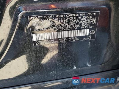 Zdjęcie 12 z 12 samochodu: 2018 LEXUS IS 300 VIN:JTHBA1D25J5073164 - miniatura