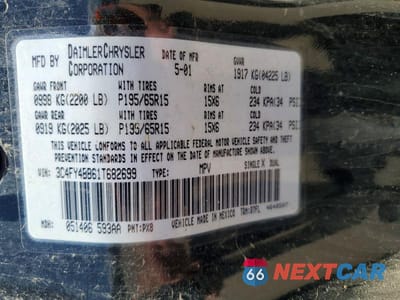 Zdjęcie 12 z 12 samochodu: 2001 CHRYSLER PT CRUISER VIN:3C4FY4BB61T682699 - miniatura