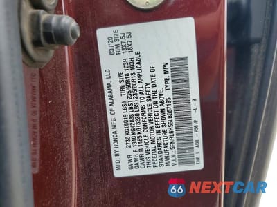 Zdjęcie 13 z 13 samochodu: 2020 HONDA ODYSSEY EX VIN:5FNRL6H56LB057195 - miniatura