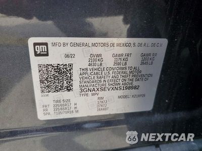 Zdjęcie 14 z 14 samochodu: 2022 CHEVROLET EQUINOX LS VIN:3GNAXSEVXNS198982 - miniatura