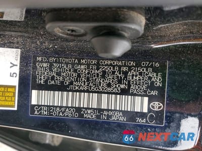 Zdjęcie 12 z 12 samochodu: 2016 TOYOTA PRIUS VIN:JTDKARFU5G3028583 - miniatura