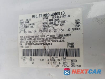 Zdjęcie 12 z 12 samochodu: 2011 FORD RANGER VIN:1FTKR1AD2BPA85388 - miniatura