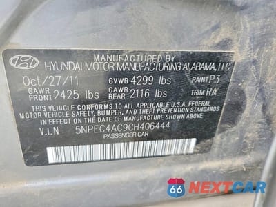 Zdjęcie 12 z 12 samochodu: 2012 HYUNDAI SONATA SE VIN:5NPEC4AC9CH406444 - miniatura