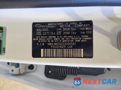 Zdjęcie 12 z 12 samochodu: 2025 HYUNDAI ELANTRA SEL SPORT VIN:KMHLM4DG0SU094582 - miniatura
