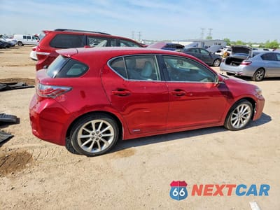 Trzecie zdjęcie samochodu z tyłu: 2012 LEXUS CT 200 VIN:JTHKD5BH2C2082480 - miniatura