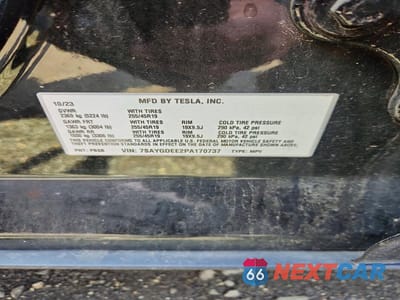 Zdjęcie 12 z 12 samochodu: 2023 TESLA MODEL Y VIN:7SAYGDEE2PA170737 - miniatura