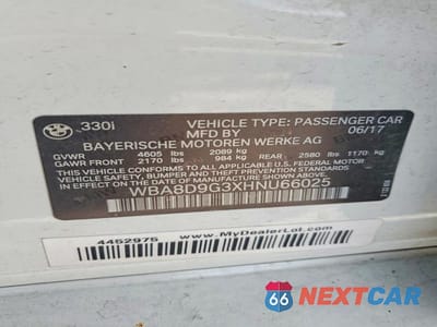 Zdjęcie 13 z 13 samochodu: 2017 BMW 330 XI VIN:WBA8D9G3XHNU66025 - miniatura