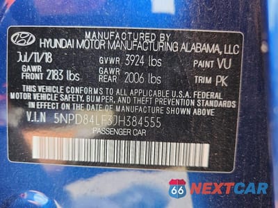 Zdjęcie 13 z 13 samochodu: 2018 HYUNDAI ELANTRA VALUE EDITION VIN:5NPD84LF3JH384555 - miniatura