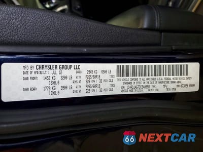 Zdjęcie 13 z 13 samochodu: 2013 DODGE DURANGO SXT VIN:1C4RDJAG7DC540088 - miniatura