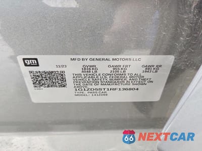 Zdjęcie 12 z 12 samochodu: 2024 CHEVROLET MALIBU LT VIN:1G1ZD5ST1RF136804 - miniatura