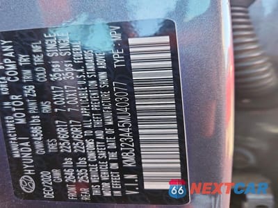Zdjęcie 12 z 12 samochodu: 2021 HYUNDAI TUCSON SE VIN:KM8J23A45MU403077 - miniatura