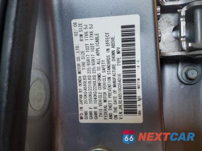 Zdjęcie 13 z 13 samochodu: 2008 HONDA CR-V VIN:JHLRE48518C054016 - miniatura