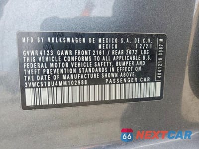 Zdjęcie 12 z 12 samochodu: 2021 VOLKSWAGEN JETTA S VIN:3VWC57BU4MM102988 - miniatura