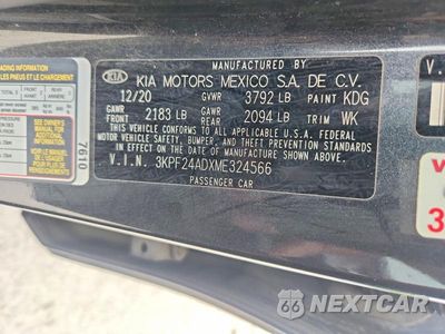 Zdjęcie 12 z 12 samochodu: 2021 KIA FORTE LXS VIN:3KPF24ADXME324566 - miniatura