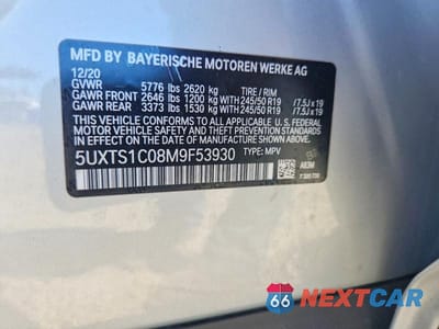 Zdjęcie 13 z 13 samochodu: 2021 BMW X3 XDRIVE30E VIN:5UXTS1C08M9F53930 - miniatura