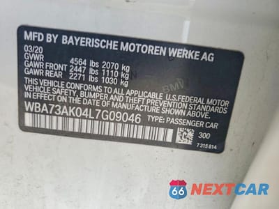 Zdjęcie 13 z 13 samochodu: 2020 BMW 228XI VIN:WBA73AK04L7G09046 - miniatura