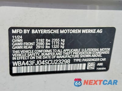 Zdjęcie 12 z 12 samochodu: 2025 BMW 530 I VIN:WBA43FJ04SCU23298 - miniatura