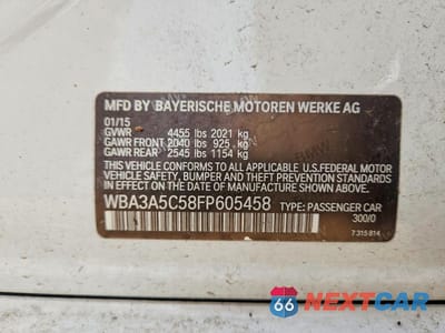 Zdjęcie 12 z 12 samochodu: 2015 BMW 328 I VIN:WBA3A5C58FP605458 - miniatura