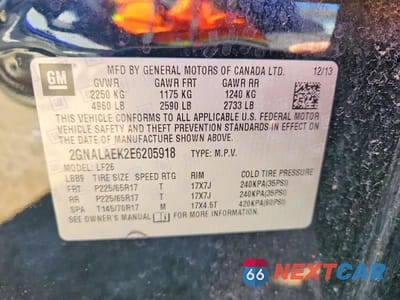 Zdjęcie 13 z 13 samochodu: 2014 CHEVROLET EQUINOX LS VIN:2GNALAEK2E6205918 - miniatura