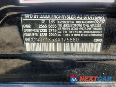 Zdjęcie 12 z 12 samochodu: 2008 MERCEDES-BENZ S 550 VIN:WDDNG71X58A175880 - miniatura