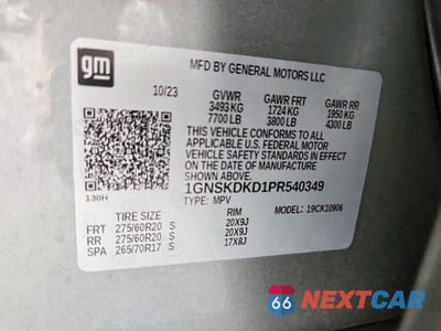 Zdjęcie 13 z 13 samochodu: 2023 CHEVROLET SUBURBAN K1500 Z71 VIN:1GNSKDKD1PR540349 - miniatura