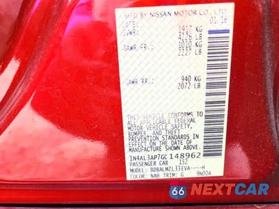 Zdjęcie 13 z 13 samochodu: 2016 NISSAN ALTIMA 2.5 SV VIN:1N4AL3AP7GC148962 - miniatura